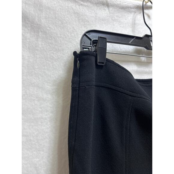 Bebe Skirt 8 Blk Sheer Slip Hem Side Zipper Lined Career Coquette Feminine Chic - Picture 4 of 9